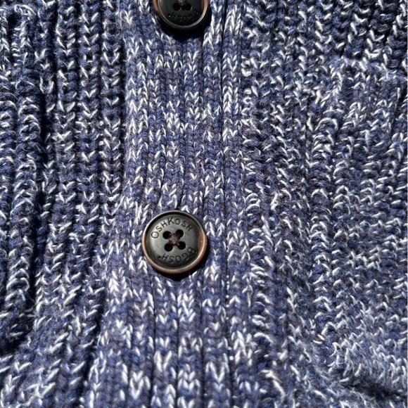 Kid's OshKosh Sweater Multicolor Knit Cardigan 6 Button City School Preppy Solid - Picture 3 of 12